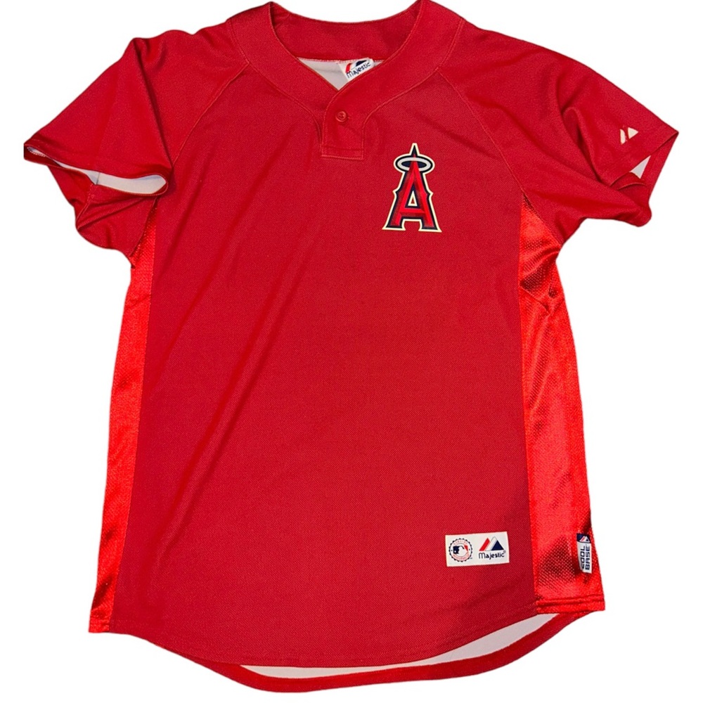 Anaheim Angels Red Majestic Vladimir Guerrero Jr Warm Up Jersey Size Mens Medium